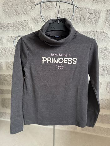 Tee shirt fille sous pull col roulé hiver manches longues 8 ans kiabi