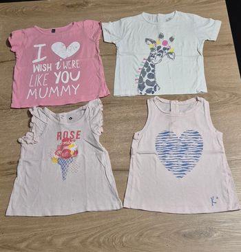 Lot t-shirts MC 18 mois 