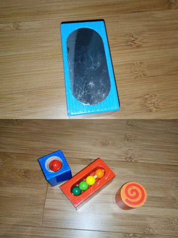 Lot de cubes en bois