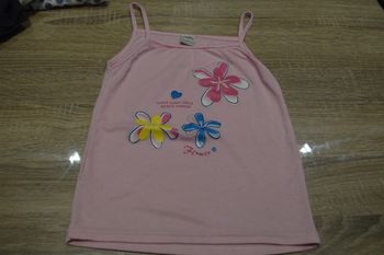 Débardeur rose fleurs 6 ans