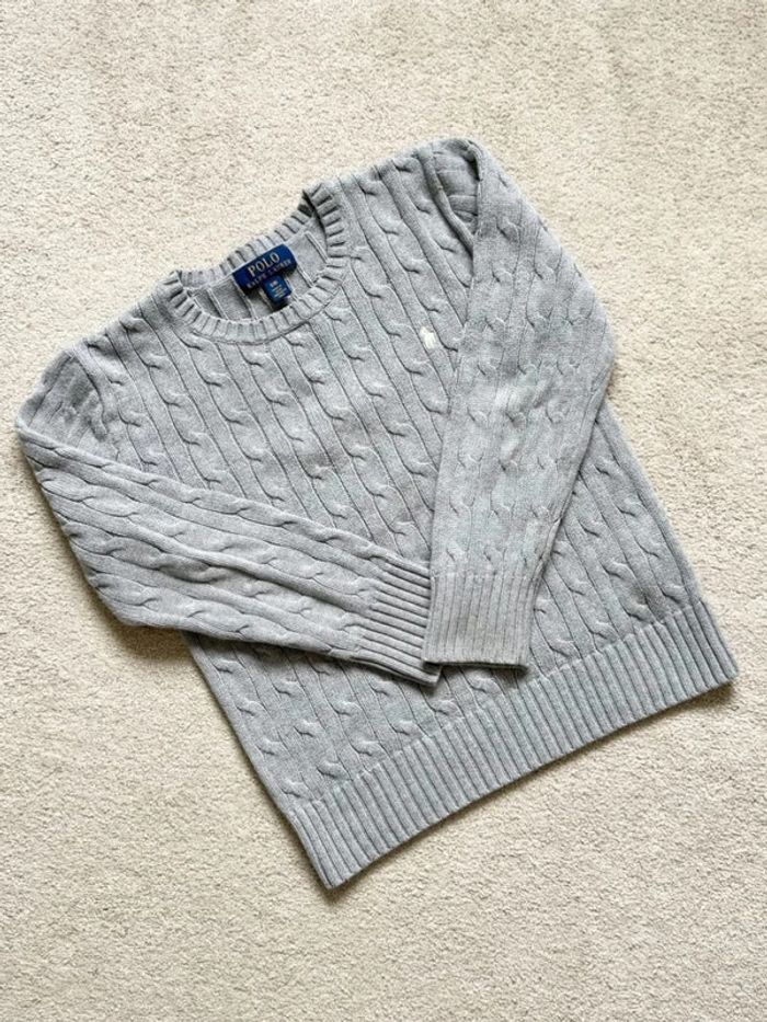 Pull torsadé Ralph Lauren - Gris - photo numéro 2