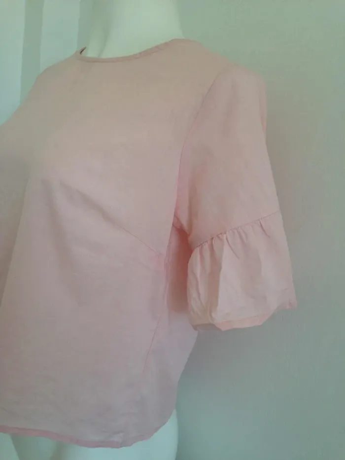 Blouse col rond manches courtes classique S 36 Gémo - photo numéro 3