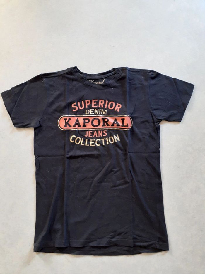 T-shirt noir Kaporal