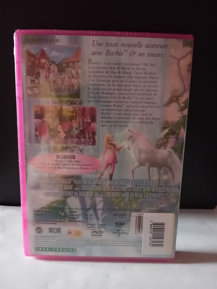 Dvd barbie et ses soeurs au club hippique. Neuf sous emballage - photo numéro 2