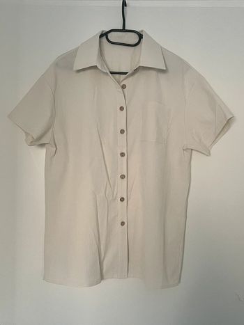 Chemise manche courte crème