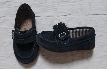 Gémo baby mocassins chaussures daim marine 22