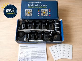 Kit sécurité enfant magnétique neuf pour placards & tiroirs