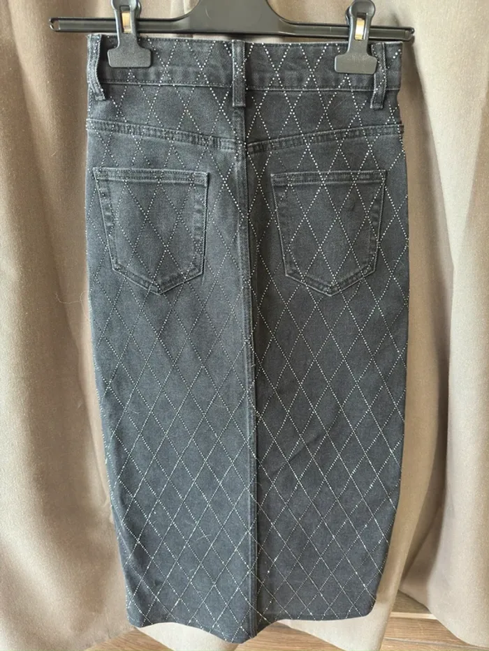 Jupe noir strass Gualap - Taille XS - photo numéro 2