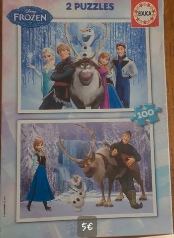 2 puzzles reines des neiges x 100 pièces