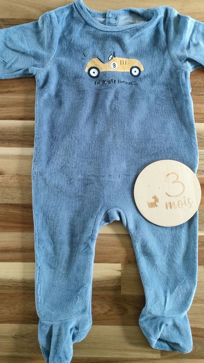 Lot 2 pyjamas velours voitures Vertbaudet - photo numéro 2