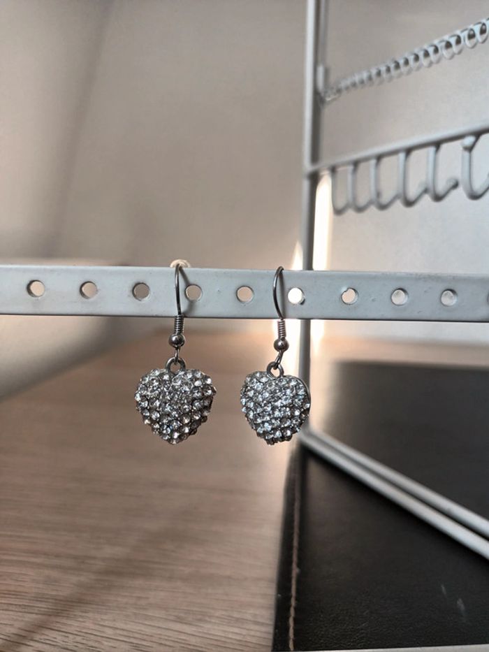 Boucles d'oreilles cœur - photo numéro 2