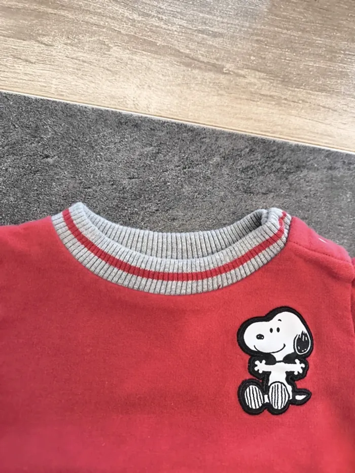 Sweat molletonné garçon 6 mois Snoopy - photo numéro 5