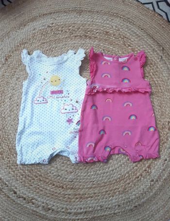 Lot de 2 barboteuses Primark 68 cm