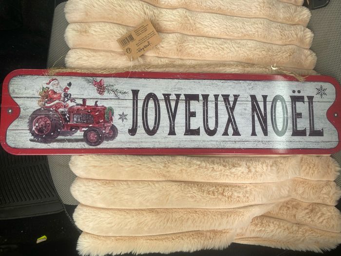 Décoration Noël plaque métal