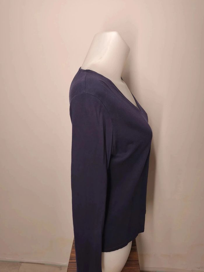 Pull Lacoste Femme Taille 38 Marine - photo numéro 4
