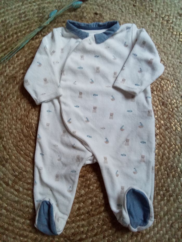 Lot babygro velours imprimé+ body imprimé Obaibi - photo numéro 2