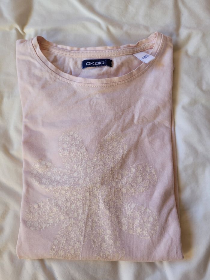 T-shirt rose bonbon Okaïdi - photo numéro 2