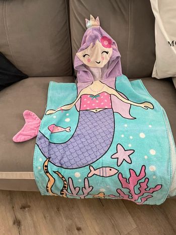 Poncho de bain sirène 3-4 ans