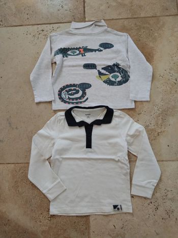 Lot de 2 hauts garçon en 5 ans