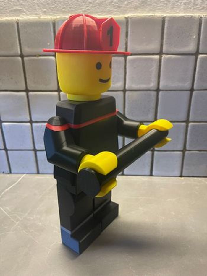 Porte-Papier Toilette Style Lego Pompier – Déco Fun & Originale Salle de Bain - photo numéro 5