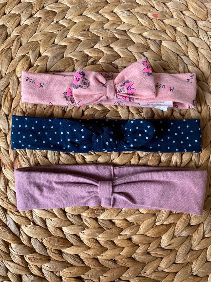 Lot 3 bandeaux bébé fille