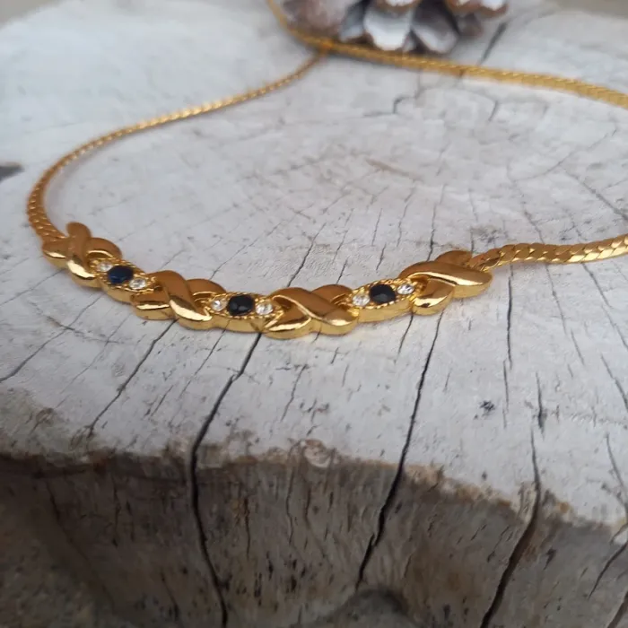 Collier vintage doré et perles - photo numéro 2