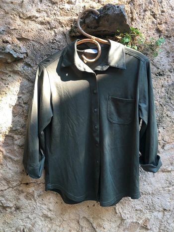 Chemise kaki tissu soyeux