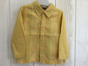 T-shirt chemise ML jaune