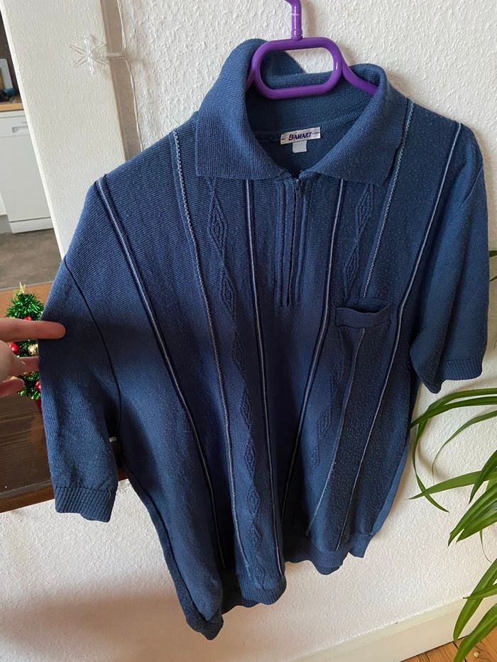 Polo Damart bleu - photo numéro 2