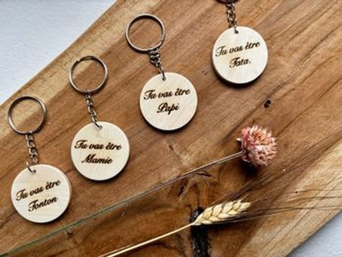 Porte-clés pour annonce grossesse - photo numéro 2