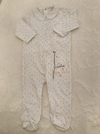 Dors-bien Blanc avec petites étoiles grises