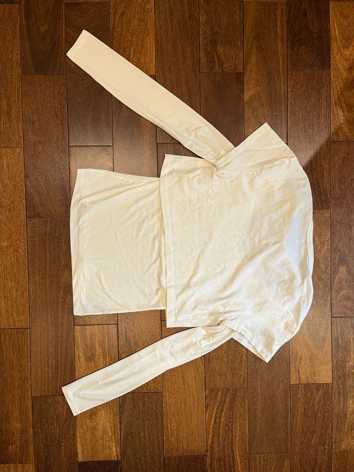 T-shirt manches courtes longues blanc serre mango taille S/36 - photo numéro 3
