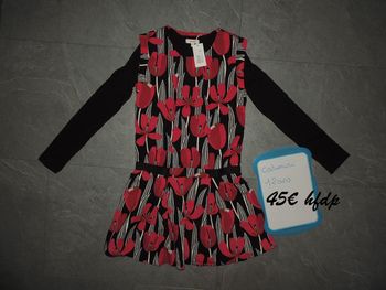 robe avec tee shirt catimini taille 12 ans neuf