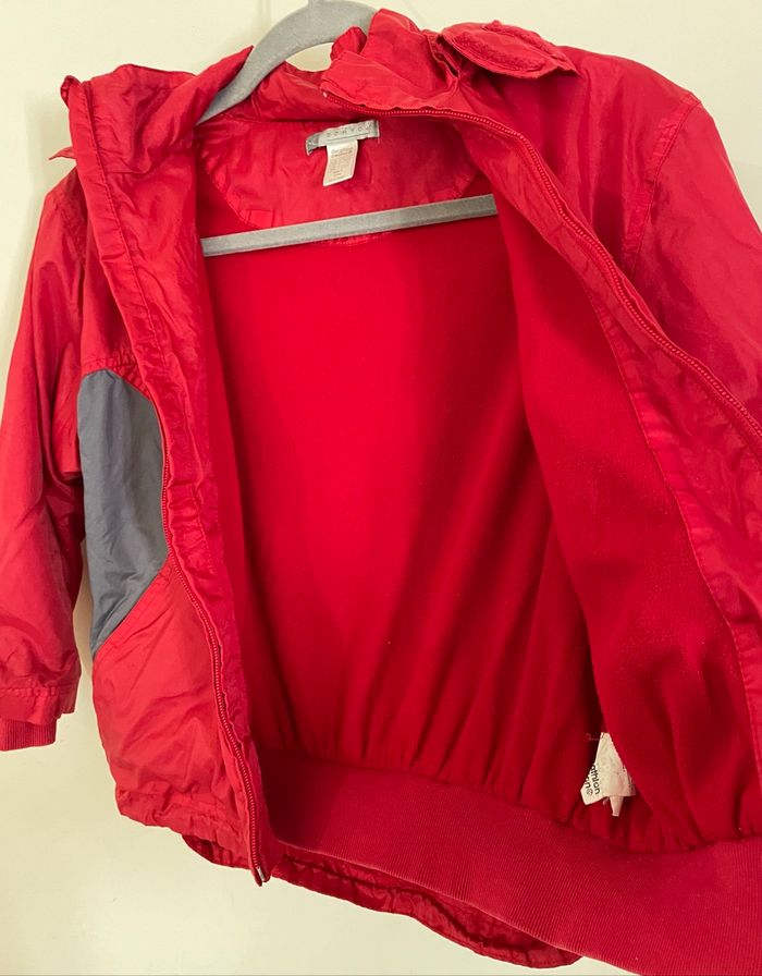 Veste Polaire Coupe-Vent Rouge garçon taille 6 ans Domyos décathlon - photo numéro 5
