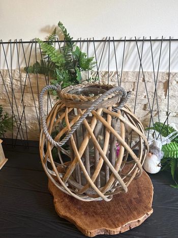 Suspension Photophore en Rotin