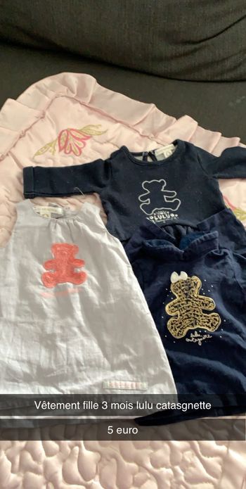 Vêtement fille lulu castagnettes 3 mois