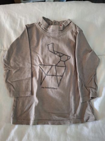 T-shirt manches longues col roulé