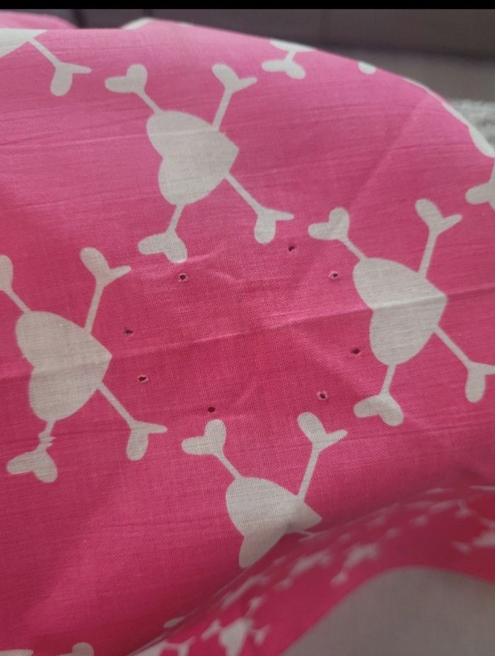 Bandana rose fluo coeur squelette - photo numéro 4