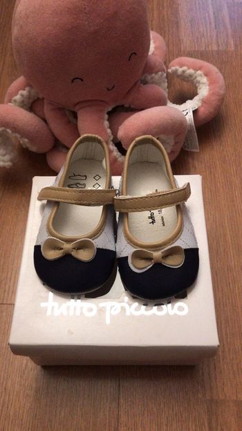 Ballerines Tutto piccolo bleu blanc beige