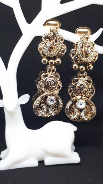 Très grand boucles d'oreilles vintage