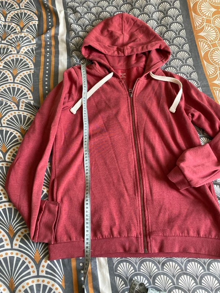 Veste sweat framboise M - photo numéro 3