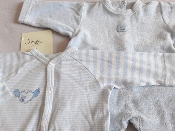 Pyjama bleu Petit Bateau 3m - photo numéro 2
