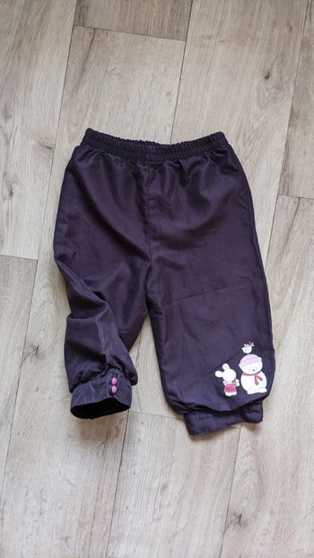 Pantalon violet tout doux 18 Mois