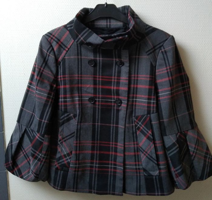 Zara veste manteau carreaux taille M