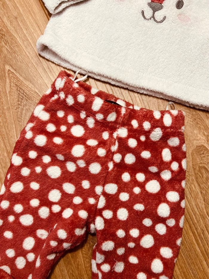 Taille 12 mois pyjama 2p piloupilou fille extenso écru et terracotta * biche * 🎀 - photo numéro 3