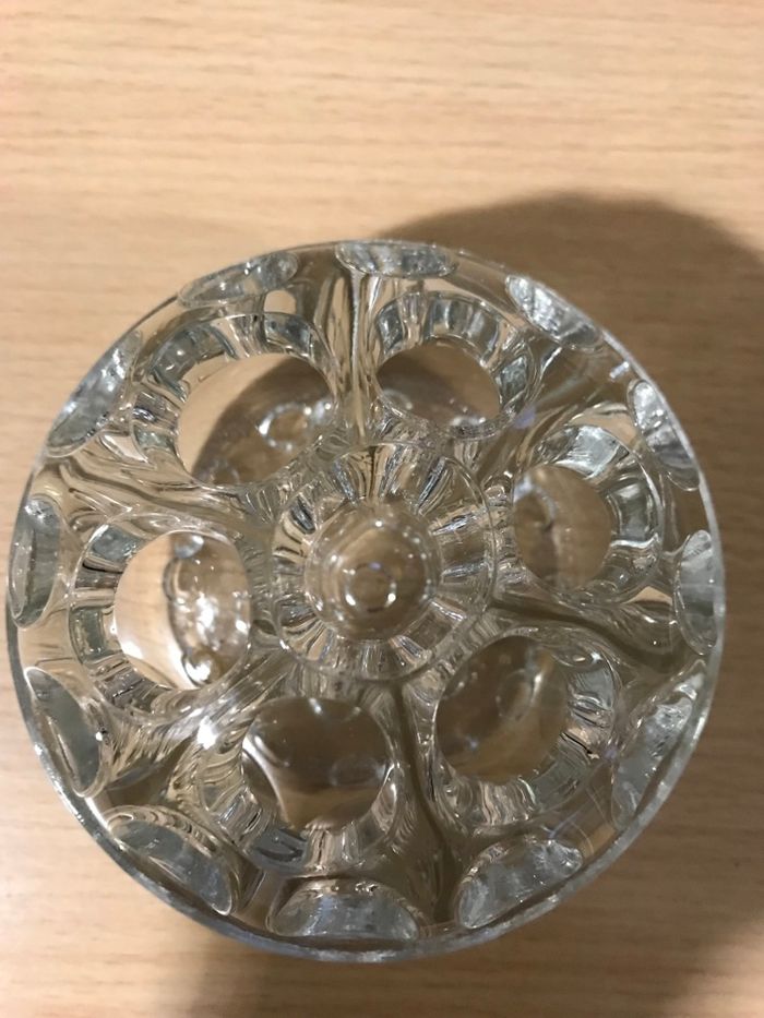 Pique fleurs 19 trous en verre de Reims France vintage - photo numéro 2