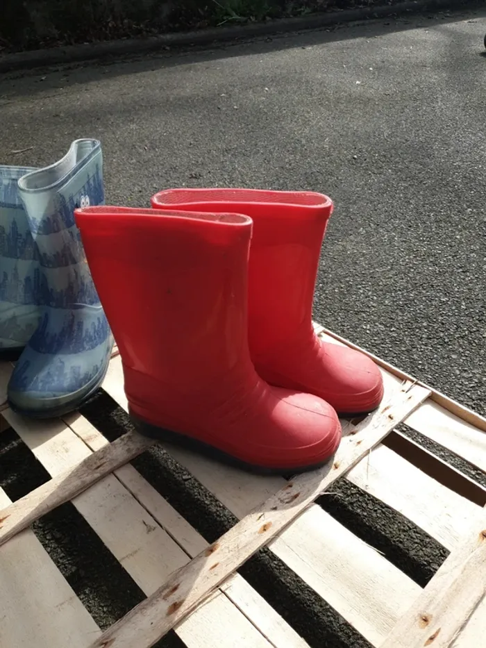 Paires bottes de pluie x2 taille 26 - photo numéro 3