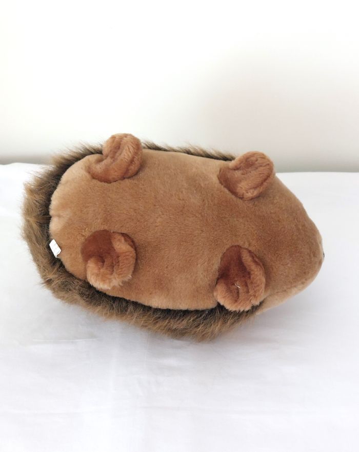 Peluche hérisson marron beige noir 30 cm STC doudou - photo numéro 5