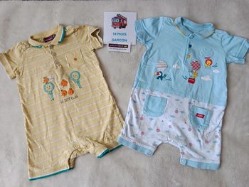 Lot de 2 combishorts 18 mois sergent major