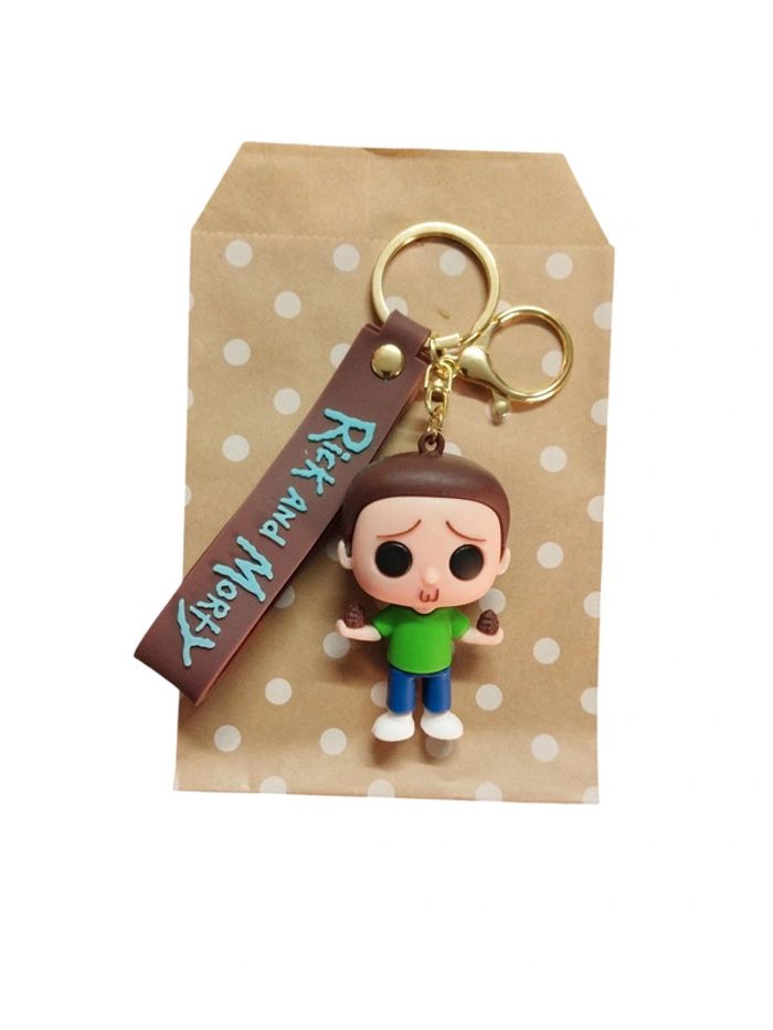 Porte-clés Rick et Morty avec pochette cadeau
